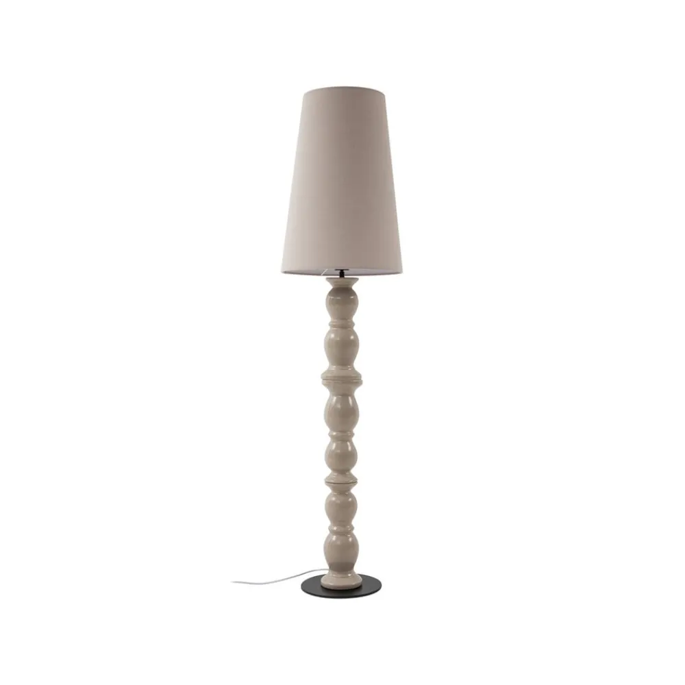 Lucande Gulvlamper > gulvlampe Lyndorin, beige, keramik, 150 cm