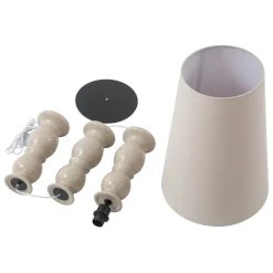 Lucande Gulvlamper > gulvlampe Lyndorin, beige, keramik, 150 cm