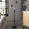 Lucande Pendellamper|Gulvlamper > gulvlampe Medira, sort, 2 lyskilder, justerbar, GU10