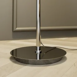 Pendellamper|Gulvlamper ^ Lucande gulvlampe Pordis, 155 cm, krom, hvid, metal, tekstil
