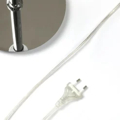 Pendellamper|Gulvlamper ^ Lucande gulvlampe Pordis, 155 cm, krom, hvid, metal, tekstil