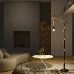 Lucande Gulvlamper|Gulvlamper > gulvlampe Ropina, højde 180 cm, sort, hampereb