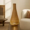 Lucande Gang|Gulvlamper > gulvlampe Takeo, rattan, højde 115 cm, E27