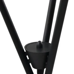 Gulvlamper ^ Lucande gulvlampe Visata, sort, glas, 3-lys, stativ