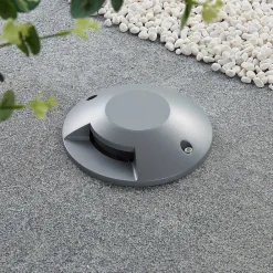 Lucande Nedgravet Udebelysning|Sokkellamper > gulv-spotlight med LED Jeffrey, sølv, 1 lysudgang