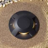 Lucande Terrassebelysning|Nedgravet Udebelysning > gulv-spotlight med LED Jeffrey, sort, 4 lysudgange