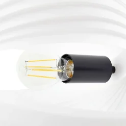 Lucande Gulvlamper > Helva gulvlampe, 150 cm, hvid/sort, drejelig