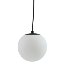 Lucande Pendellamper > hængelampe Bidolo, sort, glas, Ø 15 cm, IP44
