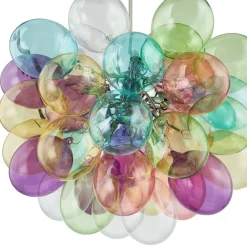 Lucande Pendellamper|Pendellamper > hængelampe Diborah, Ø 50 cm, farvet, glas, G9