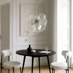 Lucande Pendellamper|Pendellamper > hængelampe Diborah, klar, Ø 43 cm, glas, G9