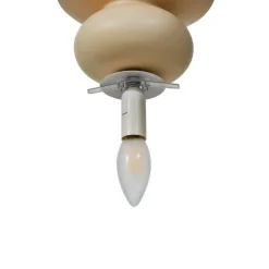 Lucande Pendellamper > hængelampe Fidelo, hvid/gul, glas, keramik, 18 cm