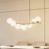 Lucande Pendellamper|Pendellamper > hængelampe Isandro, 95 cm, guld, hvid, 7 lyskilder, G9