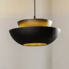 Lucande Pendellamper|Pendellamper > hængelampe Kellina, Ø 48 cm, sort, metal