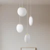 Lucande Pendellamper|Pendellamper > hængelampe Lunelle, messing, glas, 4 lyskilder, Ø 40 cm