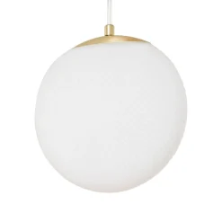 Lucande Pendellamper|Pendellamper > hængelampe Lunelle, messing, glas, 4 lyskilder, Ø 40 cm