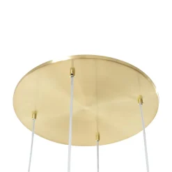 Lucande Pendellamper|Pendellamper > hængelampe Lunelle, messing, glas, 4 lyskilder, Ø 40 cm