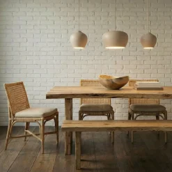 Lucande Pendellamper|Pendellamper > hængelampe Malisa, beige, 3 lyskilder, metal, 90 cm