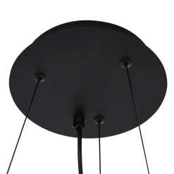 Lucande Pendellamper > hængelampe Marvi, Ø 68 cm, sort, glas, metal