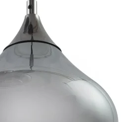 Pendellamper ^ Lucande Jarven hængelampe, 7 lyskilder, sort, glas