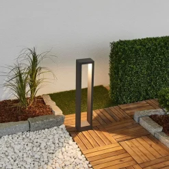 Lucande Terrassebelysning > Jupp LED-vejlampe, 60 cm, antracit, metal, IP54
