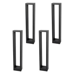 Terrassebelysning|Gadebelysning ^ Lucande Jupp LED-vejlampe, sæt med 4, 60 cm, antracit, IP54