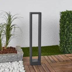Terrassebelysning|Gadebelysning ^ Lucande Jupp LED-vejlampe, sæt med 4, 60 cm, antracit, IP54