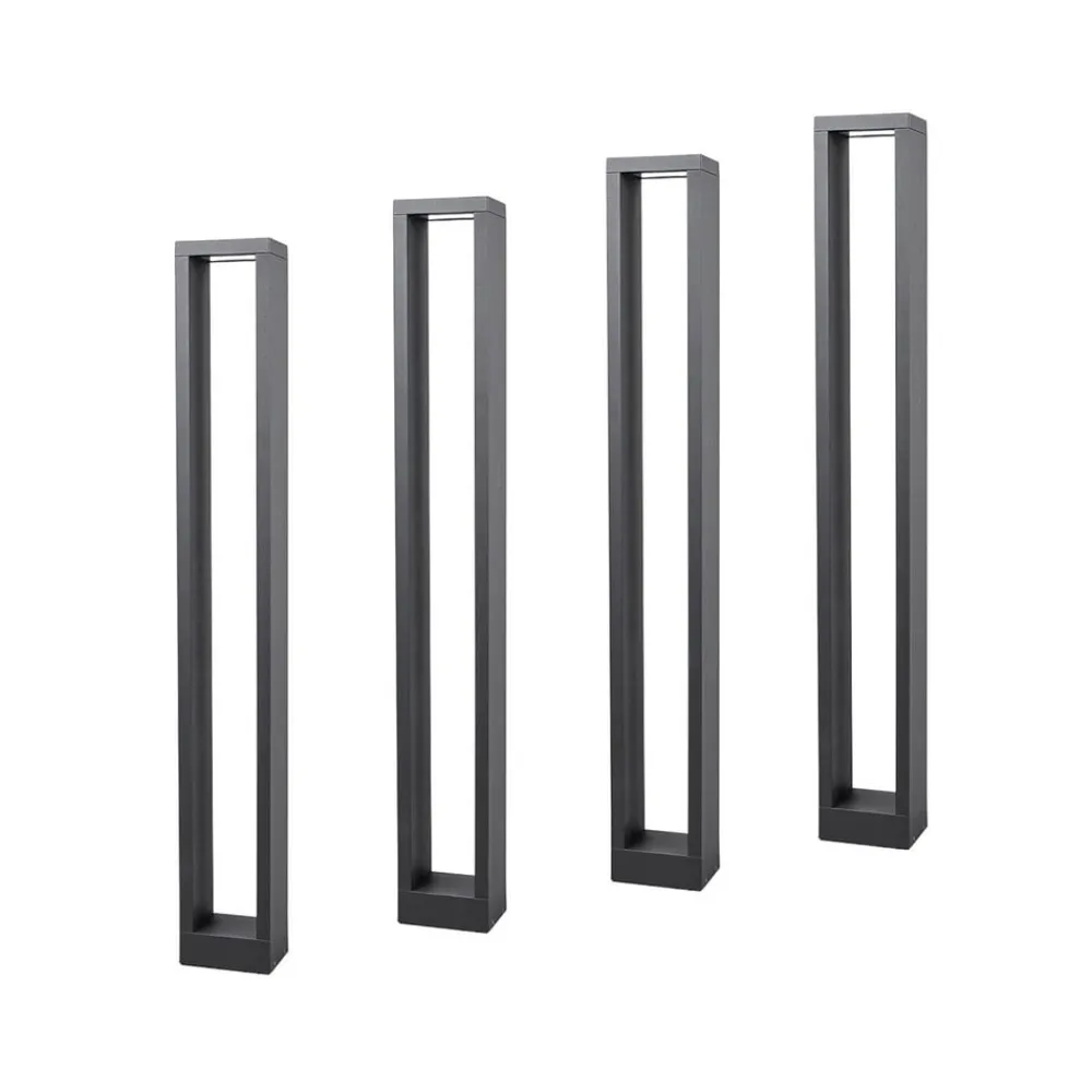 Lucande Terrassebelysning|Gadebelysning > Jupp LED-vejlampe, sæt med 4, 90 cm, antracit, IP54