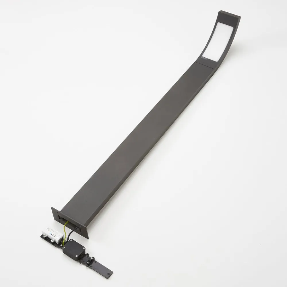 Lucande Terrassebelysning|Gadebelysning > Juvia LED-vejlampe, 100 cm, antracit, metal, IP54