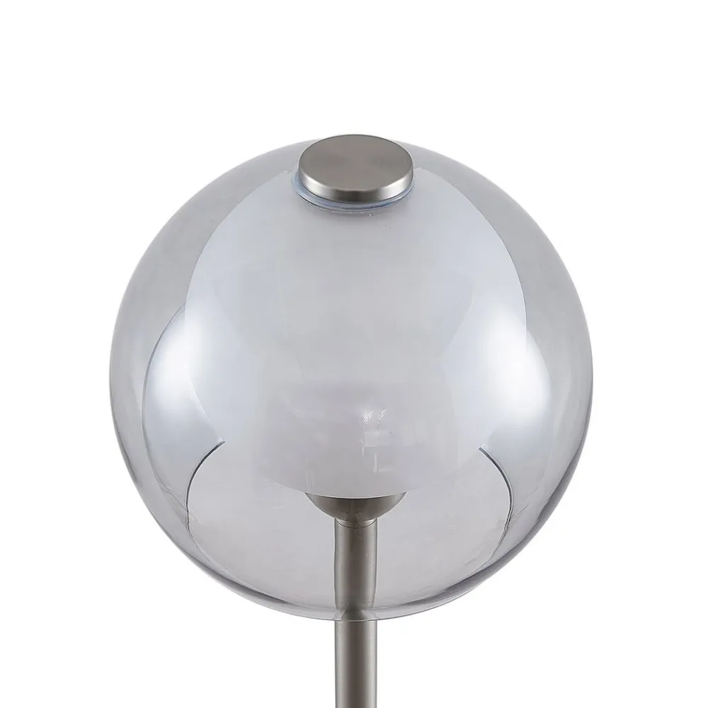 Lucande Gulvlamper > Kaiya gulvlampe med glasskærm