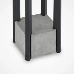 Lucande Terrassebelysning|Sokkellamper > Kalisa sokkellampe, E27, IP44, 42 cm, grå, metal