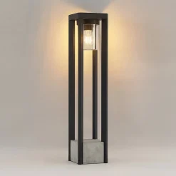 Lucande Terrassebelysning|Gadebelysning > Kalisa vejlampe, E27, IP44, 70 cm, grå, metal
