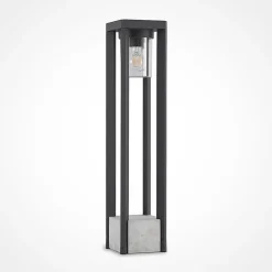 Lucande Terrassebelysning|Gadebelysning > Kalisa vejlampe, E27, IP44, 70 cm, grå, metal