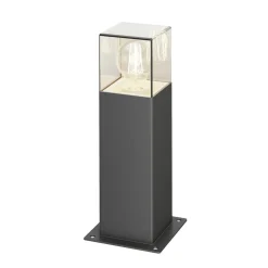 Sokkellamper ^ Lucande Keke sokkellampe, højde 30 cm, antracit, aluminium