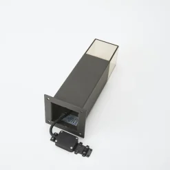 Sokkellamper ^ Lucande Keke sokkellampe, højde 30 cm, antracit, aluminium