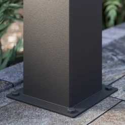 Sokkellamper ^ Lucande Keke sokkellampe, højde 30 cm, antracit, aluminium