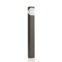Terrassebelysning|Gadebelysning ^ Lucande Kiran vejlampe, 100 cm, grå, metal, IP44, E27