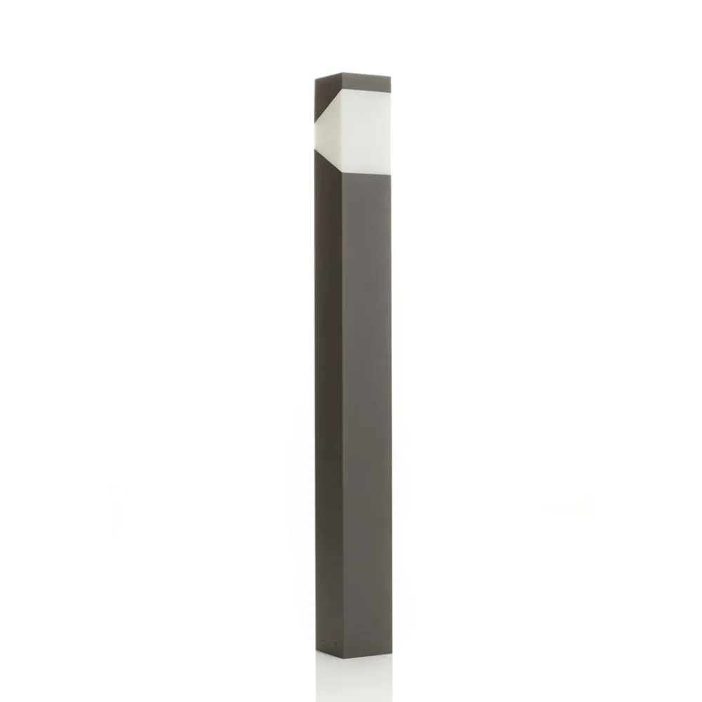 Terrassebelysning|Gadebelysning ^ Lucande Kiran vejlampe, 100 cm, grå, metal, IP44, E27