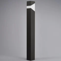 Terrassebelysning|Gadebelysning ^ Lucande Kiran vejlampe, 100 cm, grå, metal, IP44, E27