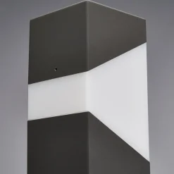 Terrassebelysning|Gadebelysning ^ Lucande Kiran vejlampe, 100 cm, grå, metal, IP44, E27