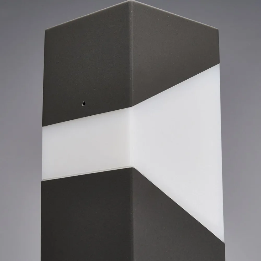 Terrassebelysning|Gadebelysning ^ Lucande Kiran vejlampe, 100 cm, grå, metal, IP44, E27