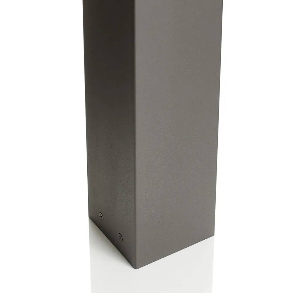 Terrassebelysning|Gadebelysning ^ Lucande Kiran vejlampe, 100 cm, grå, metal, IP44, E27