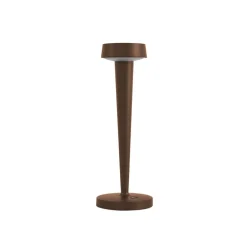 Dekorationsbelysning ^ Lucande LED-batteridrevet lysestage Lea, vase, mørkebrun, 28 cm