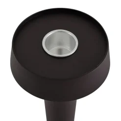 Dekorationsbelysning ^ Lucande LED-batteridrevet lysestage Lea, vase, mørkebrun, 28 cm