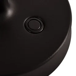 Dekorationsbelysning ^ Lucande LED-batteridrevet lysestage Lea, vase, mørkebrun, 28 cm