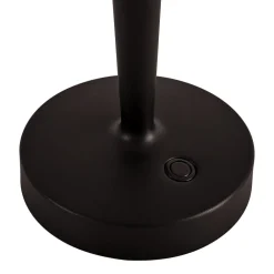 Dekorationsbelysning ^ Lucande LED-batteridrevet lysestage Lea, vase, mørkebrun, 28 cm