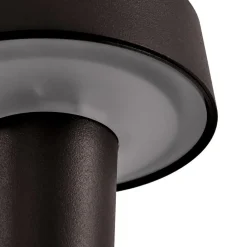 Dekorationsbelysning ^ Lucande LED-batteridrevet lysestage Lea, vase, mørkebrun, 28 cm