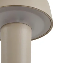 Dekorationsbelysning ^ Lucande LED-batteridrevet lysestage Lea, vase, beige, 28 cm