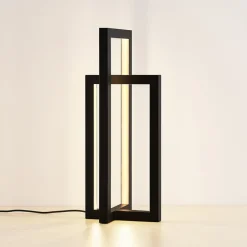 Lucande Pendellamper > LED-bordlampe Hylda, højde 42 cm, sort, aluminium