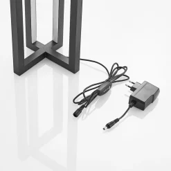 Lucande Pendellamper > LED-bordlampe Hylda, højde 42 cm, sort, aluminium