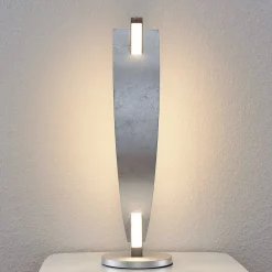 Lucande Bordlamper > LED-bordlampe Marija, sølvfarvet, dæmpbar, 62 cm
